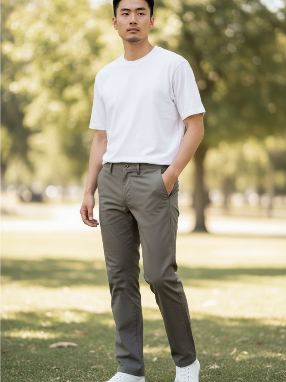 Callaway Men's Straight Chino Pants in Gray